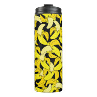 Gelbe Vintage-Bananen: Schwarzer Hintergrund