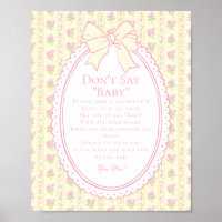 Gelbe Vintage Fancy Floral Dont Say Baby Spiel
