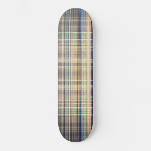 Gelbe Vintage Streifen Skateboard