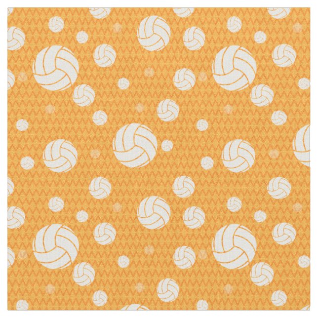 Gelbe Volleyball Zickzack Gemustert Stoff (Nahaufnahme)