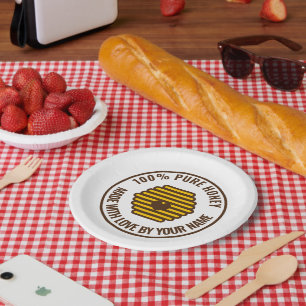 Gelbe Wabenplatten Pappteller