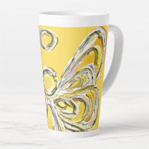Gelbe Wächter Engel Custom Latte Coffee Cup Tasse