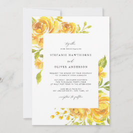 Gelbe Wasserfarben-Blume Frühjahrssehen Einladung