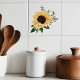 Gelbe Wasserfarben Sonnenblumen und Wildblume-Desi Fliese (Yellow Watercolor Sunflowers & Wildflower Design Ceramic Tile)