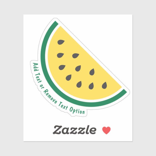 Gelbe Wassermelone Aufkleber (Blatt)