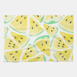 Gelbe Wassermelonen-Schnittmuster Küchentuch