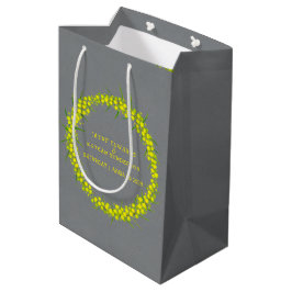 Gelbe Watschaka Graue Hochzeitsgeschenk Tasche Mittlere Geschenktüte