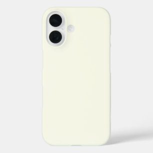 Gelbe weiche, helle, weiße Pastellfarbe iPhone 16 Hülle