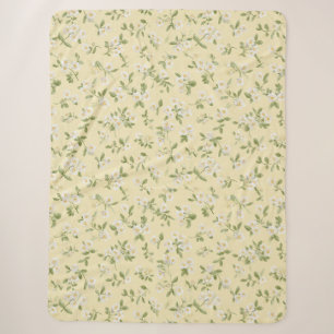 Gelbe Weiße Blumen Sherpadecke