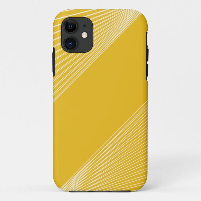 Gelbe weiße Case-Mate Tough Apple iPhone 11 Fall Hülle (Rückseite)