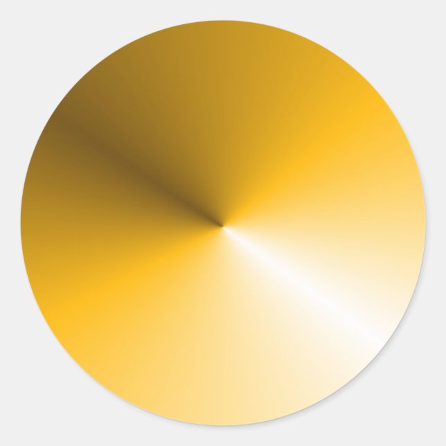 Gelbe weiße Farbleere Vorlage benutzerdefinierten  Runder Aufkleber (Vorderseite)