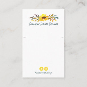 Gelbe weiße Keule und Kartenhalter Visitenkarte