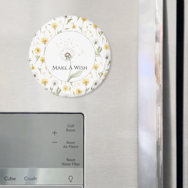 Gelbe weiße Löwenzahnblumen  Magnet (In Situ (Kühlschrank))
