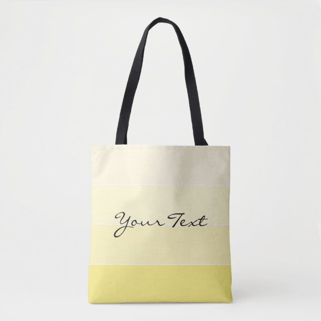 Gelbe weiße Typografie ergänzen Ihre Texthülle Tasche (Vorderseite)