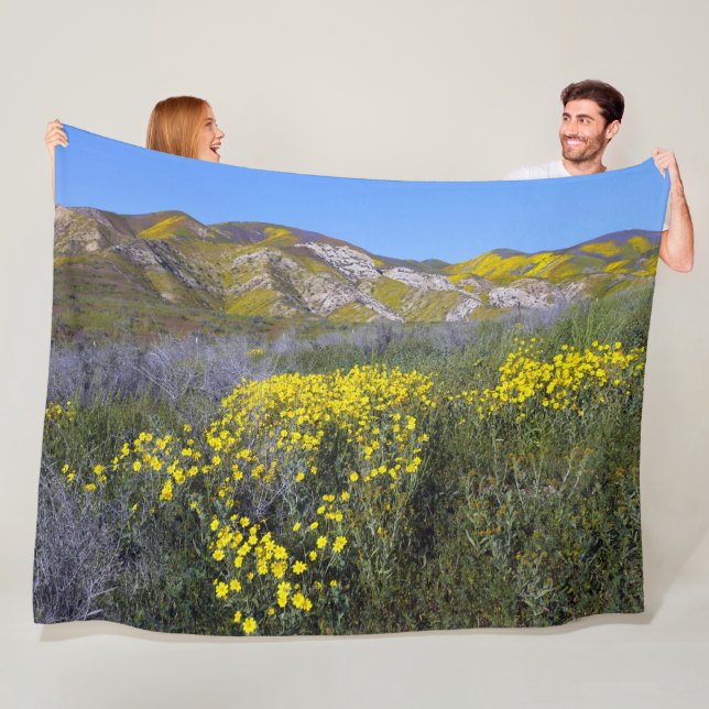 Gelbe Wildblume Fleecedecke (Beispiel)