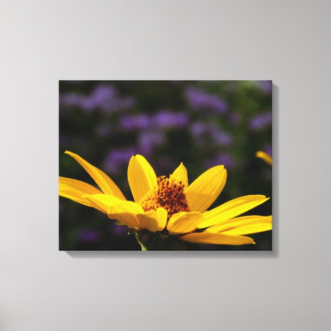 Gelbe Wildblume Leinwanddruck (Vorderseite)