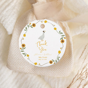 Gelbe Wildblume Mutter Gänse Kinderzimmer Rhyme Geschenkanhänger