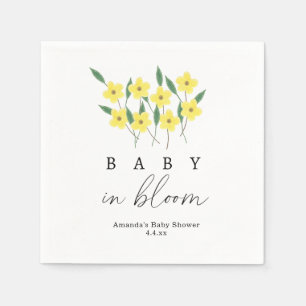 Gelbe Wildblumen - blühendes Baby Serviette