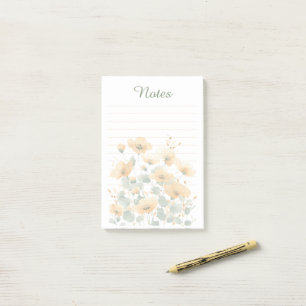 Gelbe Wildblumen Botanische linierte Notizen Notiz