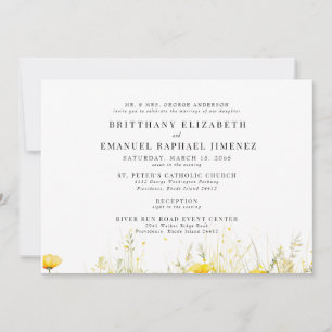 Gelbe Wildblumen Brauteltern 2 Location Hochzeit Einladung