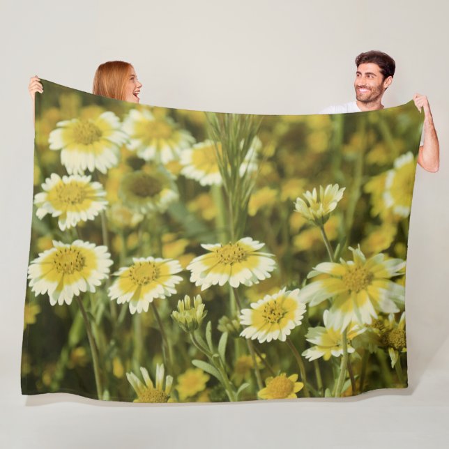 Gelbe Wildblumen Fleecedecke (Beispiel)