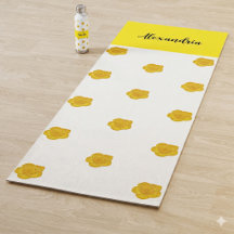 Gelbe Wildblumen-Foto-Name-Monogramm