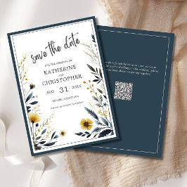 Gelbe Wildblumen Hochzeit Save The Date