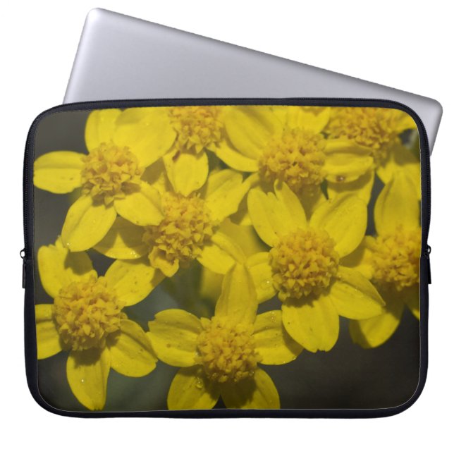 Gelbe Wildblumen Laptopschutzhülle (Vorderseite)