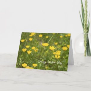 Gelbe Wildblumen Muttertagskarte Karte