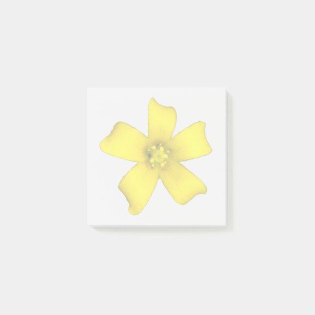 Gelbe Wildblumen-Notizzettel Post-it Klebezettel (Vorderseite)