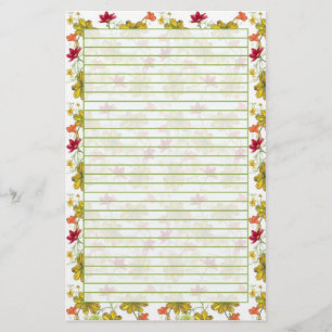 Gelbe Wildblumen Rotes Wasser Grüne Linde Briefpapier