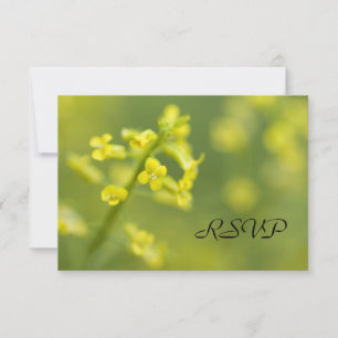 Gelbe Wildblumen RSVP-Antwortkarte für Hochzeiten RSVP Karte