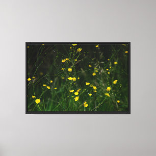 Gelbe wilde Blume Gestrickte Canvas drucken Leinwanddruck