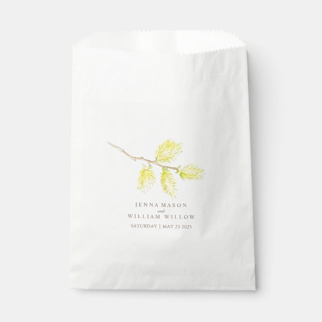 Gelbe Wildkatzen Aquarelltasche Gastgeschenk Hochz Geschenktütchen (Vorderseite)