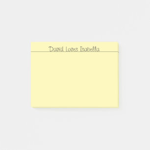 Gelbe Worte Post-it Klebezettel