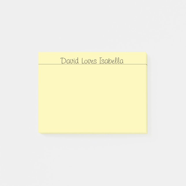 Gelbe Worte Post-it Klebezettel (Vorderseite)
