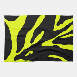 Gelbe Zebrastreifen Tierdruck Handtuch