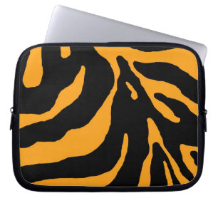 Gelbe Zebrastreifen Tierdruck Laptopschutzhülle