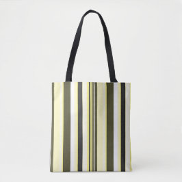 Gelbe, zeitgenössische vertikale Streifen Tasche
