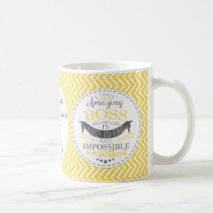 Gelbe Zickzack Phantastische Boss-Tasse Kaffeetasse