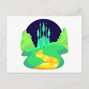 gelbe Ziegelstraße Postkarte