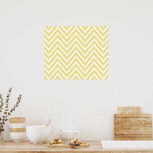 Gelbe Zigzag, gelb Zickzack, Zigzag Muster Poster