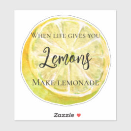 Gelbe Zitrone Personalisiert Aufkleber