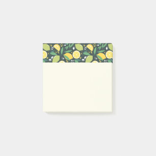 Gelbe Zitrone und Limones Fruchtmuster Post-it Klebezettel