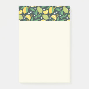 Gelbe Zitrone und Limones Fruchtmuster Post-it Klebezettel