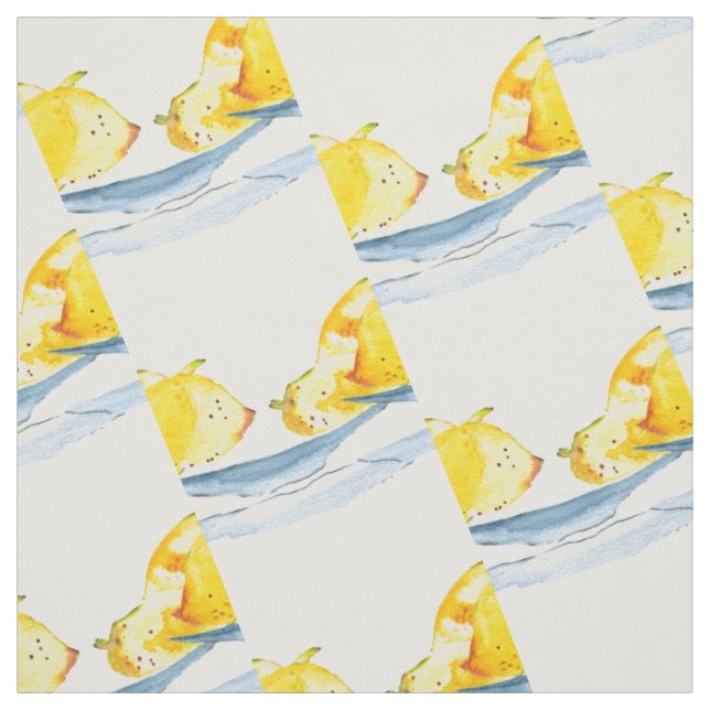 Gelbe Zitronen Fruchtkunst Stoff (Muster)