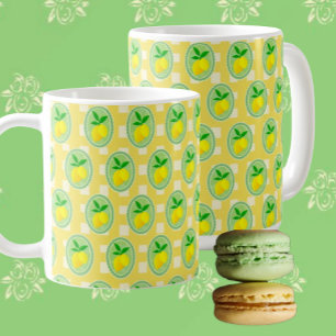 Gelbe Zitronen  Kaffeetasse