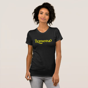 Gelbe Zitronen Retro-Typ-Grafik Frische Mode T-Shirt