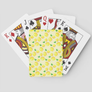 Gelbe Zitronen Spielkarten