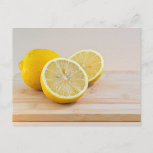 Gelbe Zitronenscheiben Food Fotografie Stillleben Postkarte